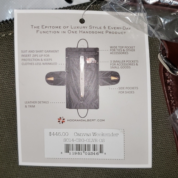 Hook and Albert canvas weekender - Picture 3 of 10